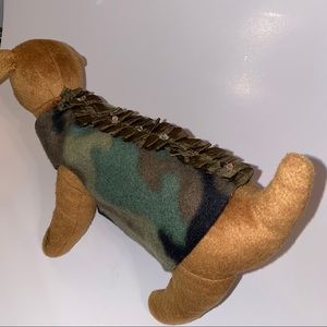 Sandi - Fleece camo dog top with accent. Si…